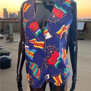 Colorful Nautical Print Women's Top